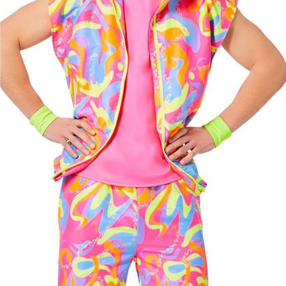 Colorful Retro Ken Tracksuit with Neon Accents